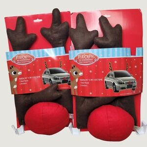 Rudolph Red-Nosed Reindeer Car Costume Antlers & Red Nose Dan Dee NEW